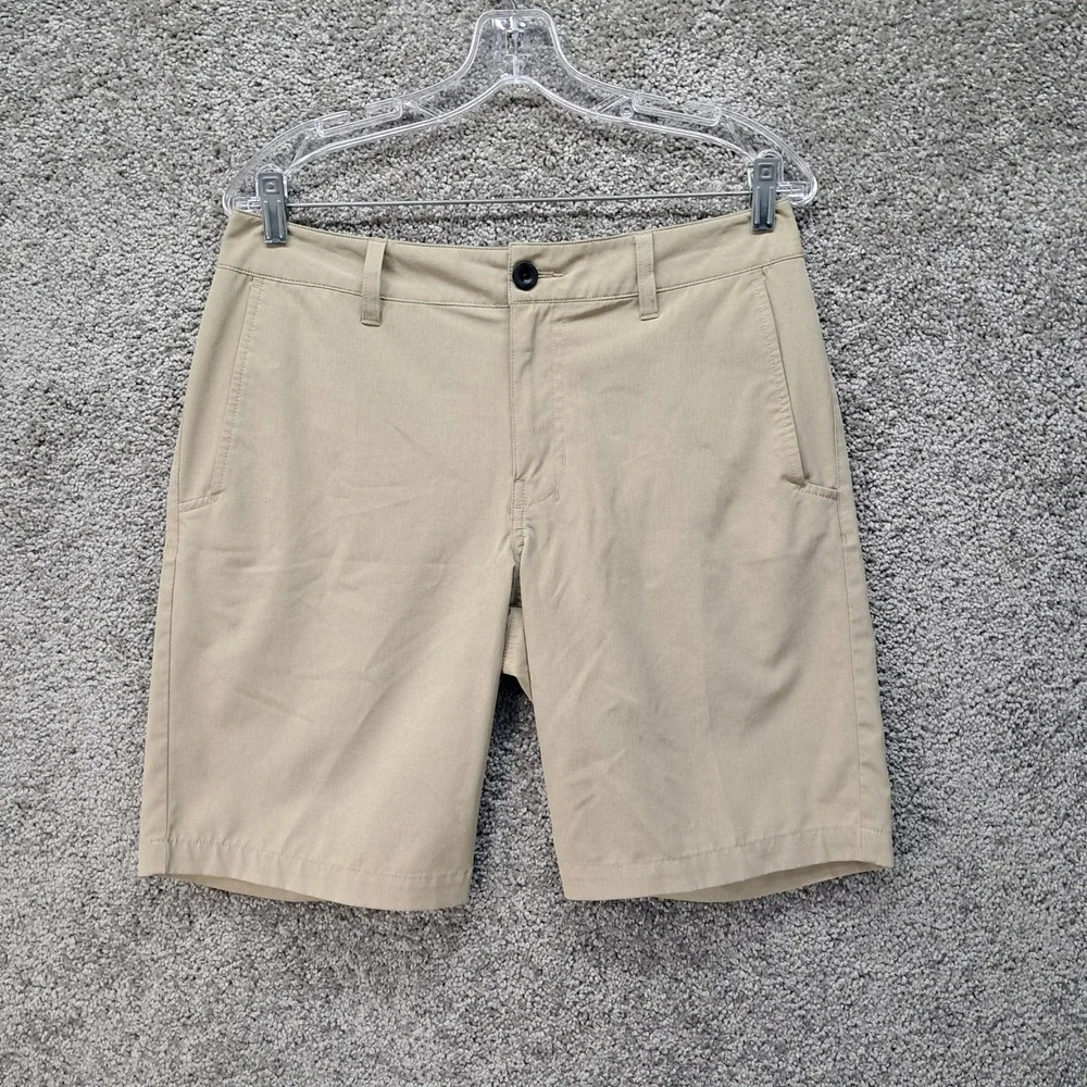 RSQ Mens Mid-Length Hybrid Shorts Tan Khaki Size 30 Above Knee Stretch 8104